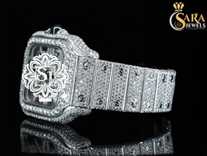 Hot Sale Fully White Iced Out Diamond Watch Luxury Diamond <b>Studded</b> Wristwatch <b>for</b> Fashion and Party Wear Available <b>for</b> Sale - Product Image 3
