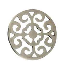 Vibrant Red Cast Iron Flower Trivet <b>Round</b> Mandala Metal Hot Pad Heat Resistant Kitchen Countertop Coaster Pot Stand <b>Mat</b> - Product Image 4