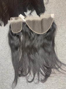 Extensions de cheveux vierges bruts vietnamiens, fabrication Vietnam, avec closure/frontal en dentelle HD, toucher doux et lisse, double trame machine - Product Image 3