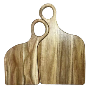 Planche à découper en bois au design unique Arbor Edge, forme rectangulaire avec poignée, emballage individuel, durable, pour une utilisation en cuisine, plateau - Product Image 4