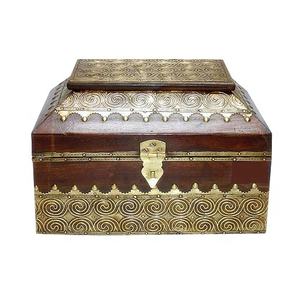 Wholesale Wooden <b>Storage</b> Jewellery Box High Quality Manufacturer Teak Acacia Mango Wood Indian Handicraft Decorative Item - Product Image 5