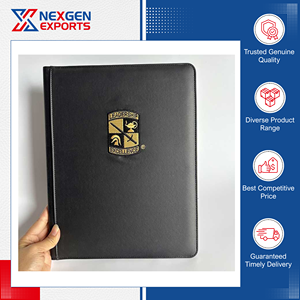 Bulk Quantity Available Standard Quality Handmade <b>Document</b> Folder Card Holder Customizable Design Logo Nexgen Exports Impressive - Product Image 2