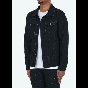 Vestes en jean respirantes pour hommes avec logo personnalisé, style urbain, 100 % coton, grandes tailles, service OEM - Product Image 2