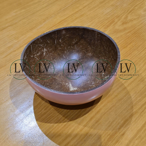 Nouveau design, bol de service en coquille de noix de coco véritable laquée pour yaourt, salade, collations, cadeau, Saint-Valentin, fabriqué au Vietnam - Product Image 3