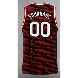 เสื้อกีฬาบาสเก็ตบอลแบบเย็บติดกัน ทรงวี คอวี ผ้าโพลีเอสเตอร์ 100% ป้องกันแบคทีเรีย พิมพ์ลาย  ไม่มีแขน  สำหรับทุกเพศ - Product Image 2
