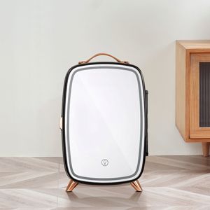 Mini 6L luce LED HD specchio AC DC Skincare frigo nero piccolo frigorifero per camera da letto Desktop-deposito cosmetico per la bellezza del viso - Product Image 6