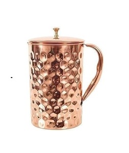 Jarra de Agua de Cobre Hecha a Mano con Acabado Martillado y Tapa, Incluye Dos Tazas, Diseño Tradicional Chino para Uso Doméstico - Product Image 5