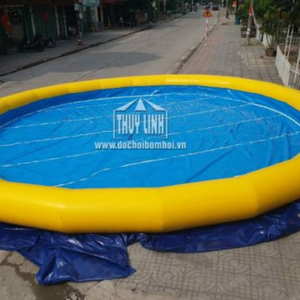 Piscine gonflable ronde pour enfants en PVC de 3 mm d'épaisseur, bleue, portable, étanche, pour usage domestique et commercial - Product Image 2