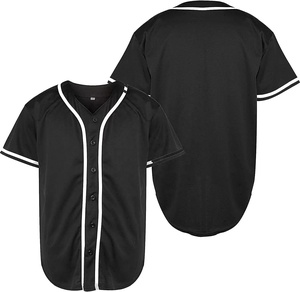 Maillot de baseball unisexe gris à manches courtes, boutonné, anti-humidité, couleur unie, coupe classique, toutes saisons - Product Image 2
