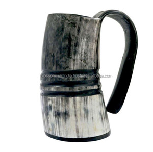 Taza de Cuerno de Búfalo Ecológica Hecha a Mano con Acabado Natural Pulido, Duradera y Única, para Vajilla, Decoración del Hogar - Product Image 1