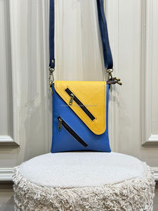 Nouveau sac à bandoulière en cuir recyclé occidental Multi couleur sac à main de vente chaude femmes élégant Unique sac à bandoulière multicolore - Product Image 3