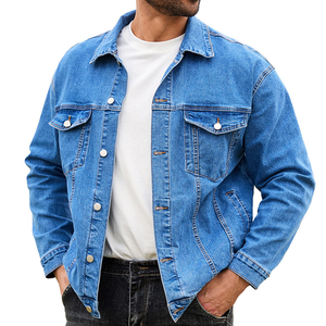 Ventes en gros de vestes en jean pour hommes FLY HUMBLE SPORTSWEAR, col rabattable personnalisable, respirantes, antibactériennes, écologiques - Product Image 1