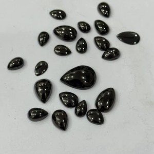 Shungite russe naturelle, cabochon en forme de poire, shungite riche en carbone, pierre précieuse de taille libre, non traitée, vente en gros, pierre pour bijoux de qualité supérieure - Product Image 2
