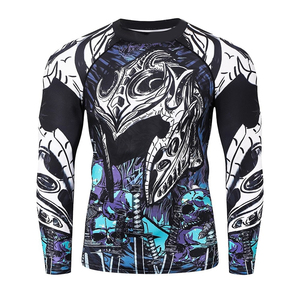 Rashguard personnalisé pour homme en Spandex et Polyester 160g, manches longues, séchage rapide, pour Jiu Jitsu, BJJ, Boxe, Gym, Natation - Product Image 4