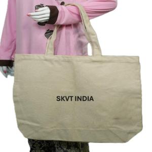 Sac fourre-tout réutilisable en toile de coton pour femmes, extra-large, personnalisable avec logo, sac fourre-tout en toile vierge avec poches et fermeture éclair - Product Image 6