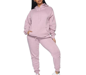 Conjunto de Sudadera con Capucha y Pantalones de Chándal para Mujer, de Corte Holgado Premium, Personalizado, con Hombros Caídos, de Algodón y Felpa, con Estampado Gráfico, Estilo Moda - Product Image 3