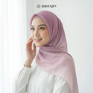 Shouqin Élégant Voile Carré Dégradé Bicolore Effet Aurore Découpé au Laser pour Femmes Musulmanes, Voile de Tête, Hijab, Mariage, Vente en Gros - Product Image 3
