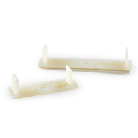 Attaches-câbles en plastique Essentra Natural UL94 V2 Nylon 6/6 à fixation par vis, attaches-câbles plats FCRC