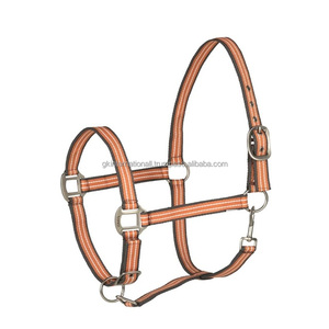 Harnais de cheval en nylon personnalisé avec boucles de quincaillerie de qualité supérieure, sangle en PP et colliers de tête en acier laiton, harnais de cheval en nylon souple - Product Image 1
