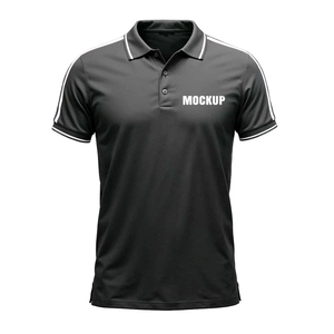 Polo en mélange de coton et de polyester pour homme, OEM ODM, logo brodé personnalisé, uniforme décontracté professionnel - Product Image 3
