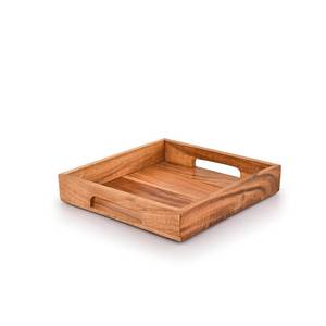 Bandeja Cuadrada de Madera para Servir - Diseño Moderno, Apta para Lavavajillas, Ecológica, para Comida, Aperitivos y Desayuno - Product Image 3