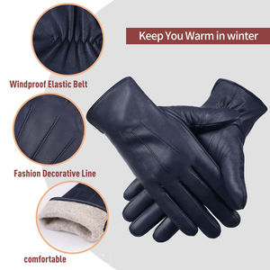 Gants pour hommes personnalisables, confortables et élégants, de haute qualité, mitaines d'hiver à la mode, couleur personnalisée, logo personnalisé - Product Image 3