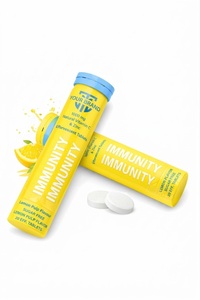 Tabletas Efervescentes de Vitamina C 1000mg OEM con Zinc, Refuerzo del Sistema Inmunitario, Sin Azúcar, Suplemento Antioxidante de Limón - Product Image 2