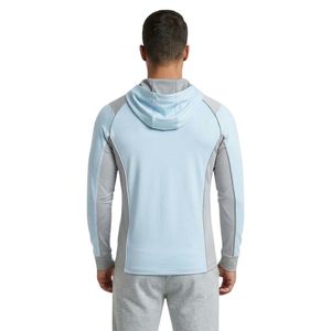 Chaqueta con Capucha Azul Cielo para Hombre, de Poliéster, con Cierre Completo, Paneles en Contraste, Ligera, para Correr, Entrenamiento y Deportes - Product Image 2