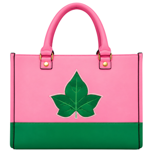 Bolso de Mano con Diseño de Hojas de Hiedra en Verde y Rosa para Mujer, Bolso Tote Gráfico de Moda con Doble Asa para Llevar al Hombro, para Compras, Viajes y Uso Diario - Product Image 1