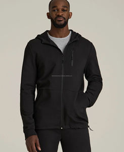 Men's High Quality Hooded Softshell Jacket Front Zipper Pocket Waterproof Breathable Casual Plain Design Canvas Fabric High - Product Image 1