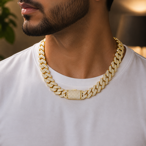 925 Silver Moissanite Cuban <b>Chain</b> <b>Iced</b> <b>Out</b> Hip Hop Statement Necklace Unisex Everyday Wear Link <b>Chain</b> Jewelry - Product Image 4