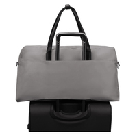 Sac de voyage de luxe moderne avec logo imprimé, en polyester, nylon et PVC, grande capacité, imperméable, avec poignée en cuir, pour homme et femme