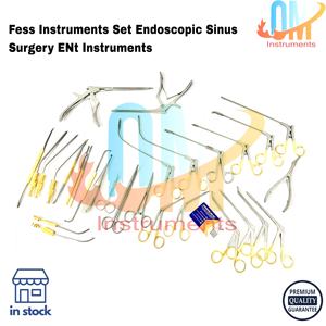 Kit d'instruments chirurgicaux ORL pour la chirurgie endoscopique des sinus (FESS), en acier inoxydable de qualité médicale, réutilisable, haute performance - Product Image 2