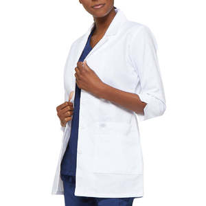Blouse de laboratoire longue blanche personnalisable de haute qualité pour hommes et femmes, uniforme médical professionnel avec poches spacieuses - Product Image 4
