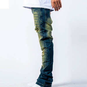 Jeans Ajustados Rotos para Hombre, Pantalones Vaqueros Desgastados, Moda Urbana, Pantalones Casuales Ajustados, Ropa Moderna y Elegante - Product Image 2