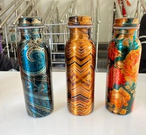 Handcraft Floral <b>Printed</b> Stainless Steel Insulated Water Bottle Reusable Travel Drinking Bottle For Home And <b>Office</b> - Product Image 1