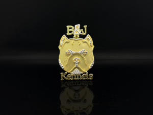 Pendentif personnalisé en acier inoxydable plaqué argent avec tête de chien, orné de cristaux CZ et de strass, thème tigre cosmique, unisexe, style hip-hop - Product Image 4