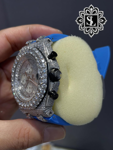 Montre de luxe élégante en acier inoxydable avec diamants, étanche 10m, pour homme, idéale pour le quotidien et les occasions spéciales – Vente en gros - Product Image 4