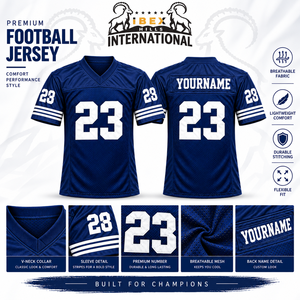 Maillot de football violet personnalisé avec numéros brodés, chemises d'entraînement de football américain unisexes, respirantes, vêtements de sport pour l'entraînement d'équipe - Product Image 5