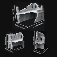 Ensemble de terrains DND imprimés en 3D, 28 mm/32 mm, ruines et bâtiments modulaires fantastiques, décorations de table pour D&D Pathfinder, miniatures D&D