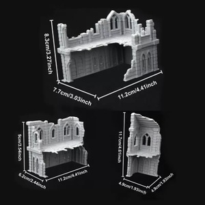 Ensemble de terrains DND imprimés en 3D, 28 mm/32 mm, ruines et bâtiments modulaires fantastiques, décorations de table pour D&D <span class=keywords><strong>Pathfinder</strong></span>, miniatures D&D - Product Image 2