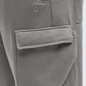 Pantalones Deportivos Cargo de Algodón Gris para Hombre, Cintura Elástica, Casuales, Otoñales, Múltiples Bolsillos, Tejido Transpirable - Product Image 4