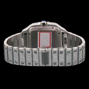 Round Moissanite Diamond Unique <b>Mechanical</b> <b>Watch</b> Luxury Antique Style with 41mm Dial ETA Movement - Product Image 3