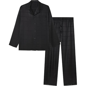 Pyjama léger pour hommes, ensemble short à manches courtes et col rond, taille élastique, doux et respirant, pyjama d'été pour la maison - Product Image 2