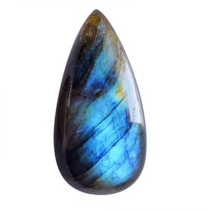Labradorite véritable en forme de goutte d'eau, cabochon à dos plat, qualité calibrée, forme poire, pierres précieuses en gros, toutes tailles disponibles - Product Image 1