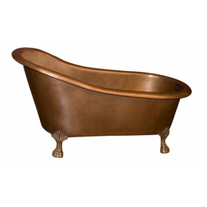 Bañera de cobre de lujo forjada a mano, bañera independiente antigua con patas de gato para proyectos de baños de hoteles y villas de alta gama - Product Image 4