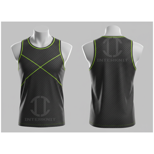 Men's Heat-Transfer Printed Crew Neck Tank <b>Top</b> Sleeveless Vest Breathable Knitted <b>Mesh</b> 100% Cotton Eco-Friendly Anti-UV Quick - Product Image 4