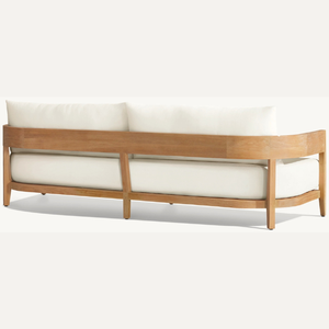 Garden <b>sofa</b> with teak <b>wood</b> <b>frame</b> and soft foam for sitting, modern design, suitable for indoor use, durable - Product Image 4