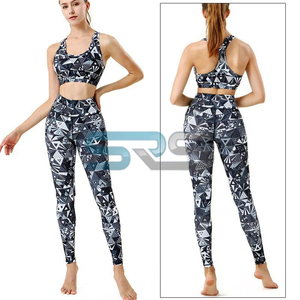 Ensemble de sport yoga 2 pièces pour femme, short taille élastique respirant coupe ajustée en tissu intelligent, idéal pour la course décontractée - Product Image 4