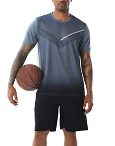 Running Sets For Men <b>Shirt</b> and Shorts 100% Polyester Set Zipper Pockets Quick Dry Gym Athletic Clothes Workout Summer Outfit - Product Image 1